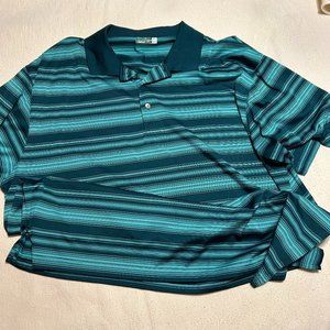 Men's Ben Hogan Shirt. 3XL. Green Stripe. (810)